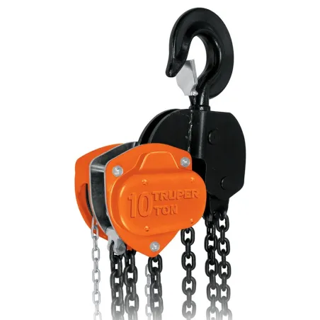 Tecle Industrial 10 Toneladas, Doble Trinquete, Mecanismo de triple engranaje, Peso 68kg, POL-10 16829 Truper Truper-Tecle Indus