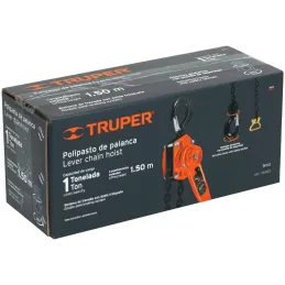 Tecle Industrial 1 Toneladas con Ratchet, Doble Trinquete, Mango con grip, Peso 6.6kg, POPA-1 16841 Truper Truper-Tecle Industri