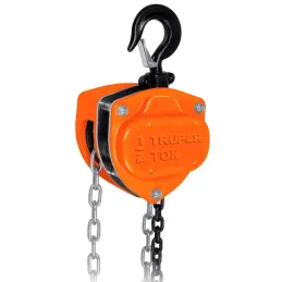 Tecle Industrial 1/2 Toneladas, Doble Trinquete, Mecanismo de triple engranaje, Peso 9.3kg, POL-1/2 16823 Truper Truper-Tecle In