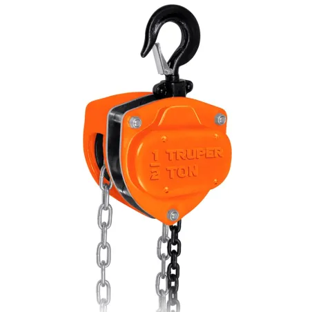 Tecle Industrial 1/2 Toneladas, Doble Trinquete, Mecanismo de triple engranaje, Peso 9.3kg, POL-1/2 16823 Truper Truper-Tecle In