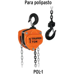 Cadena de Repuesto para Tecle Industrial 1 Toneladas POL-1, CA-POL-1 16831 Truper Truper-Cadena de Repuesto para Tecle Industria