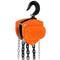 Tecle Industrial 2 Toneladas, Doble Trinquete, Mecanismo de triple engranaje, Peso 19.3kg, POL-2 16826 Truper Truper-Tecle Indus
