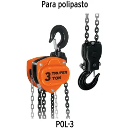Cadena de Repuesto para Tecle Industrial 3 Toneladas POL-3, CA-POL-3 16834 Truper Truper-Cadena de Repuesto para Tecle Industria