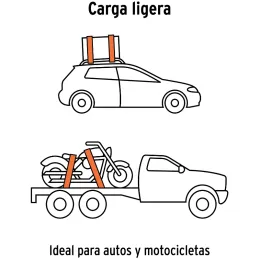 Sujetadores de Carga con Ratchet, Carga Maxima 1125kg, ideal para Autos y Motocicletas, SU-1125R 19282 Truper Truper-Sujetadores