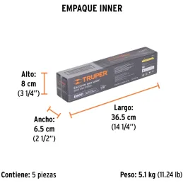 Electrodo 6011 1/8" 1kg, Potasio celulosa, alta penetracion, encendido instantaneo y arco estable, E6011-4 15460 Truper Truper-E