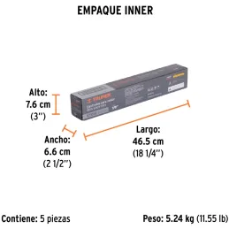 Electrodo 7018 1/8" 1kg, Bajo Hidrogeno, estructuras pesadas, encendido instantaneo y arco estable, E7018-4 14363 Truper Truper-