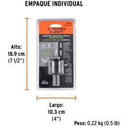 Mandril Zanco 7/16" Guia Broca Sierra Copa bimetalica Truper MAND-3/8 18123 Truper-Mandril Zanco 7/16" Guia Broca Sierra Copa bi