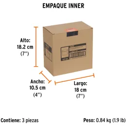 Sierra de copa Bimetalicas 2 3/4" o 69.8mm, dientes de acero alta velocidad, Para metal y Madera, COBI-2-3/4 18120 Truper Truper