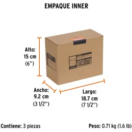 Sierra de copa Bimetalicas 2 1/2" o 63.5mm, dientes de acero alta velocidad, Para metal y Madera, COBI-2-1/2 18119 Truper Truper