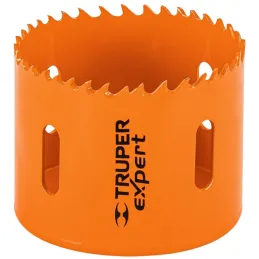 Sierra de copa Bimetalicas 2 1/2" o 63.5mm, dientes de acero alta velocidad, Para metal y Madera, COBI-2-1/2 18119 Truper Truper