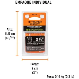Sierra de copa Bimetalicas 2 1/8" o 53.9mm, dientes de acero alta velocidad, Para metal y Madera, COBI-2-1/8 18098 Truper Truper