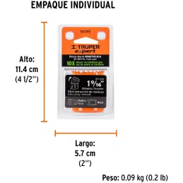 Sierra de copa Bimetalicas 1 9/16" o 39.6mm, dientes de acero alta velocidad, Para metal y Madera, COBI-1-9/16 18095 Truper Trup
