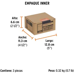 Sierra de copa Bimetalicas 1 1/2" o 38.1mm, dientes de acero alta velocidad, Para metal y Madera, COBI-1-1/2 18094 Truper Truper
