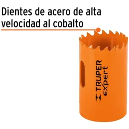 Sierra de copa Bimetalicas 1 3/8" o 34.9mm, dientes de acero alta velocidad, Para metal y Madera, COBI-1-3/8 18093 Truper Truper