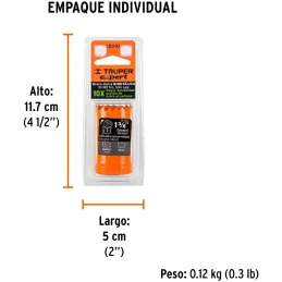 Sierra de copa Bimetalicas 1 3/8" o 34.9mm, dientes de acero alta velocidad, Para metal y Madera, COBI-1-3/8 18093 Truper Truper