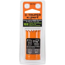 Sierra de copa Bimetalicas 1 1/4" o 31.7mm, dientes de acero alta velocidad, Para metal y Madera, COBI-1-1/4 18092 Truper Truper