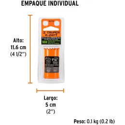 Sierra de copa Bimetalicas 1 1/4" o 31.7mm, dientes de acero alta velocidad, Para metal y Madera, COBI-1-1/4 18092 Truper Truper