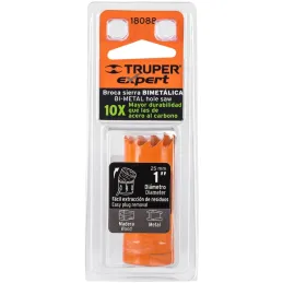 Sierra de copa Bimetalicas 1" o 25.4mm, dientes de acero alta velocidad, Para metal y Madera, COBI-1 18088 Truper Truper-Sierra 