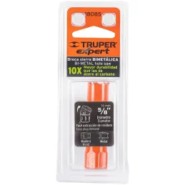 Sierra de copa Bimetalicas 5/8" o 15.8mm, dientes de acero alta velocidad, Para metal y Madera, COBI-5/8 18085 Truper Truper-Sie