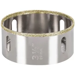 Sierra de copa 3 1/2" o 88.9mm, con borde de diamante, alto rendimiento, cortes finos y rapidos, COAZ-3-1/2 17138 Truper Truper-