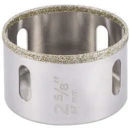Sierra de copa 2 5/8" o 66.6mm, con borde de diamante, alto rendimiento, cortes finos y rapidos, COAZ-2-5/8 17135 Truper Truper-