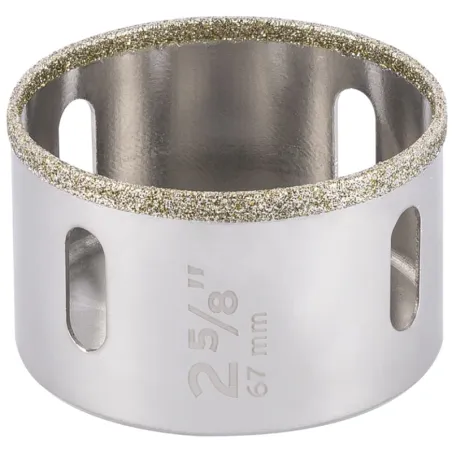 Sierra de copa 2 5/8" o 66.6mm, con borde de diamante, alto rendimiento, cortes finos y rapidos, COAZ-2-5/8 17135 Truper Truper-