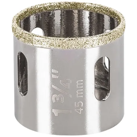 Sierra de copa 1 3/4" o 44.4mm, con borde de diamante, alto rendimiento, cortes finos y rapidos, COAZ-1-3/4 17131 Truper Truper-