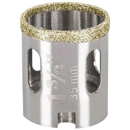 Sierra de copa 1 3/8" o 34.9mm, con borde de diamante, alto rendimiento, cortes finos y rapidos, COAZ-1-3/8 17129 Truper Truper-