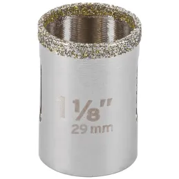 Sierra de copa 1 1/8" o 28.6mm, con borde de diamante, alto rendimiento, cortes finos y rapidos, COAZ-1-1/8 17127 Truper Truper-