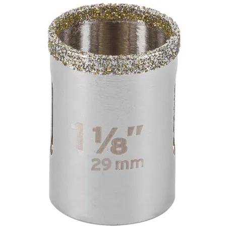 Sierra de copa 1 1/8" o 28.6mm, con borde de diamante, alto rendimiento, cortes finos y rapidos, COAZ-1-1/8 17127 Truper Truper-