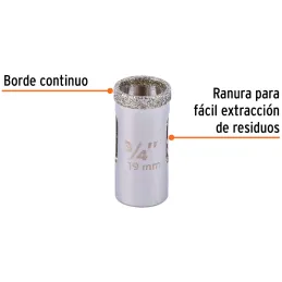 Sierra de copa 3/4" o 19mm, con borde de diamante, alto rendimiento, cortes finos y rapidos, COAZ-3/4 17124 Truper Truper-Sierra