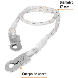 Cables de Posicionamiento 1.5m GAcero Seguridad Proteccion 2268kg Truper CAB-5489-15 14435 Truper-Cables de Posicionamiento 1.5m