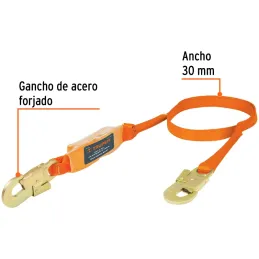 Linea de Vida con absorbedor de impacto, Amortigua el Impacto, MFA 408kg, con mecanismo de bloqueo, CAB-5430-18 14446 Truper Tru