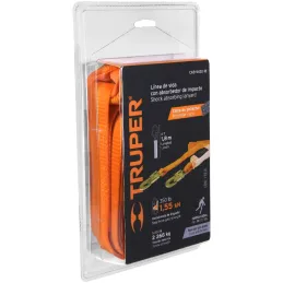 Linea de Vida con absorbedor de impacto, Amortigua el Impacto, MFA 408kg, con mecanismo de bloqueo, CAB-5430-18 14446 Truper Tru