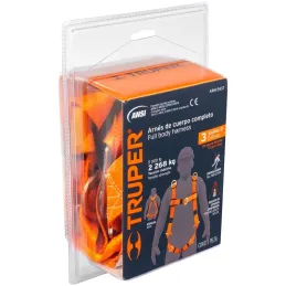 Arnes de Cuerpo completo 3 anillos Rescate y contra caidas, Cinta de 40mm, Carga 100kg, ARN-5437 14433 Truper Truper-Arnes de Cu