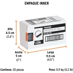 Lente de Repuesto Para Gafas de Soldar CASO, TRANSPARENTE, GRI-GTR 14280 Truper Truper-Lente de Repuesto Para Gafas de Soldar CA