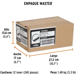 Lente de Repuesto Para Gafas de Soldar CASO, TRANSPARENTE, GRI-GTR 14280 Truper Truper-Lente de Repuesto Para Gafas de Soldar CA