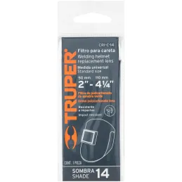 Lente de Repuesto Para Mascara de Soldar CASO-3 y CASO-300-P, SOMBRA 14, CRI-C-14 14277 Truper Truper-Lente de Repuesto Para Mas