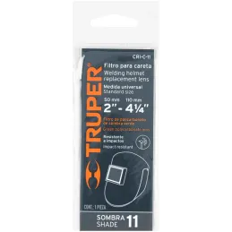 Lente de Repuesto Para Mascara de Soldar CASO-3 y CASO-300-P, SOMBRA 11, CRI-C-11 14275 Truper Truper-Lente de Repuesto Para Mas