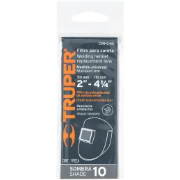 Lente de Repuesto Para Mascara de Soldar CASO-3 y CASO-300-P, SOMBRA 10, CRI-C-10 14274 Truper Truper-Lente de Repuesto Para Mas