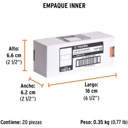 Lente de Repuesto Para Mascara de Soldar CASO-3 y CASO-300-P, SOMBRA 10, CRI-C-10 14274 Truper Truper-Lente de Repuesto Para Mas