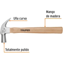 Martillos 14oz Cabeza Conica C27mm Ucurva MMadera13" Truper 10560 Truper-Martillos 14oz Cabeza Conica C27mm Ucurva MMadera13" Tr