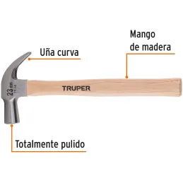 Martillos 11oz Cabeza Conica C23mm Ucurva MMadera11" Truper 10557 Truper-Martillos 11oz Cabeza Conica C23mm Ucurva MMadera11" Tr