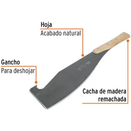 Machetes Cañero 15" con gancho, Mango de Madera Remachado, 1004-GA 11947 Truper Truper-Machetes Cañero 15" con gancho, Mango de 