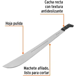 Machetes Sable 24" Cacha negra Remachado Truper 11945 Truper-Machetes Sable 24" Cacha negra Remachado Truper 11945 Hoja pulida C
