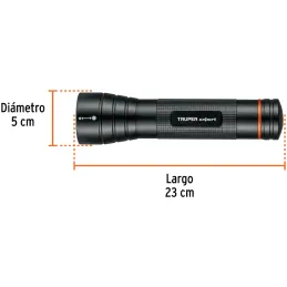 Linternas LED 500lm AltaPotencia 250m 22H 2PilasD Aluminio Truper 18813 Truper-Linternas LED 500lm AltaPotencia 250m 22H 2PilasD