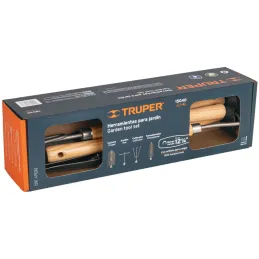 Juego de 4 Herramientas para Jardin 15 Pulgadas, Transplantador, cuchara, azadon, cultivador, JJ-4L 15040 Truper Truper-Juego de