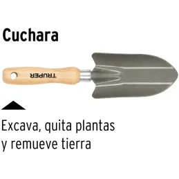 Cuchara para Jardin 6 Pulgadas, GTS-SH 15020 Truper Truper-Cuchara para Jardin 6 Pulgadas, GTS-SH 15020 Truper Cabeza de acero a