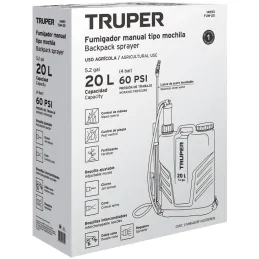 Fumigador de Mochila 20L Bombeo Lateral Truper 14193 Truper-Fumigador de Mochila 20L Bombeo Lateral Truper 14193 Lanza de acero 