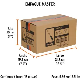 Formones 1 1/2", en acero al cromo vanadio, Mango Ergonomico Confort Grip, FT-1-1/2 14639 Truper Truper-Formones 1 1/2", en acer